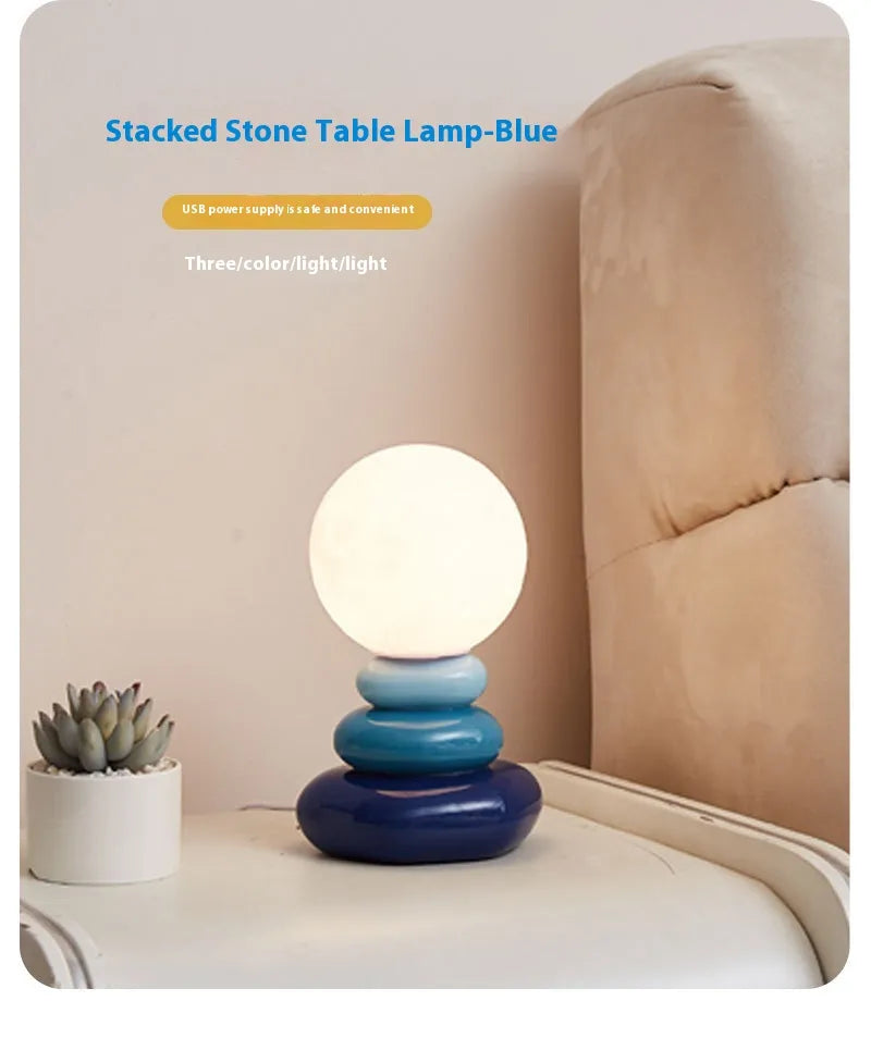 Nature Stacked Stone Glow Lamp