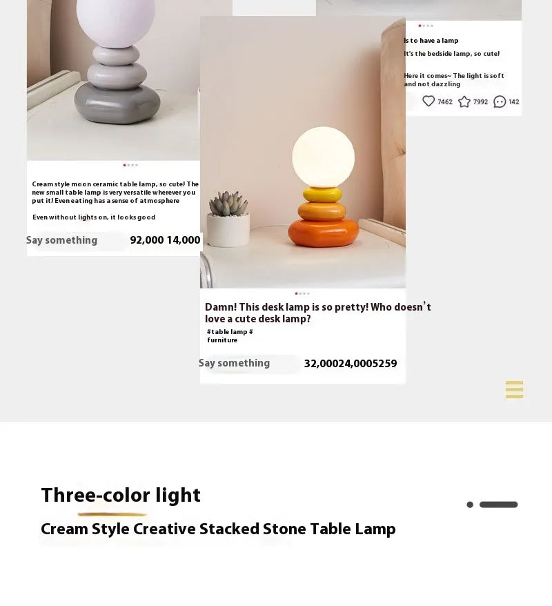 Nature Stacked Stone Glow Lamp